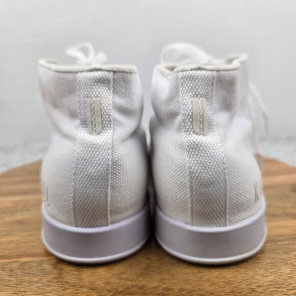 Nobull Womens 7 Canvas Mid Trainer White Canvas Athletic Gym Daily Workout Shoe - Picture 2 of 13